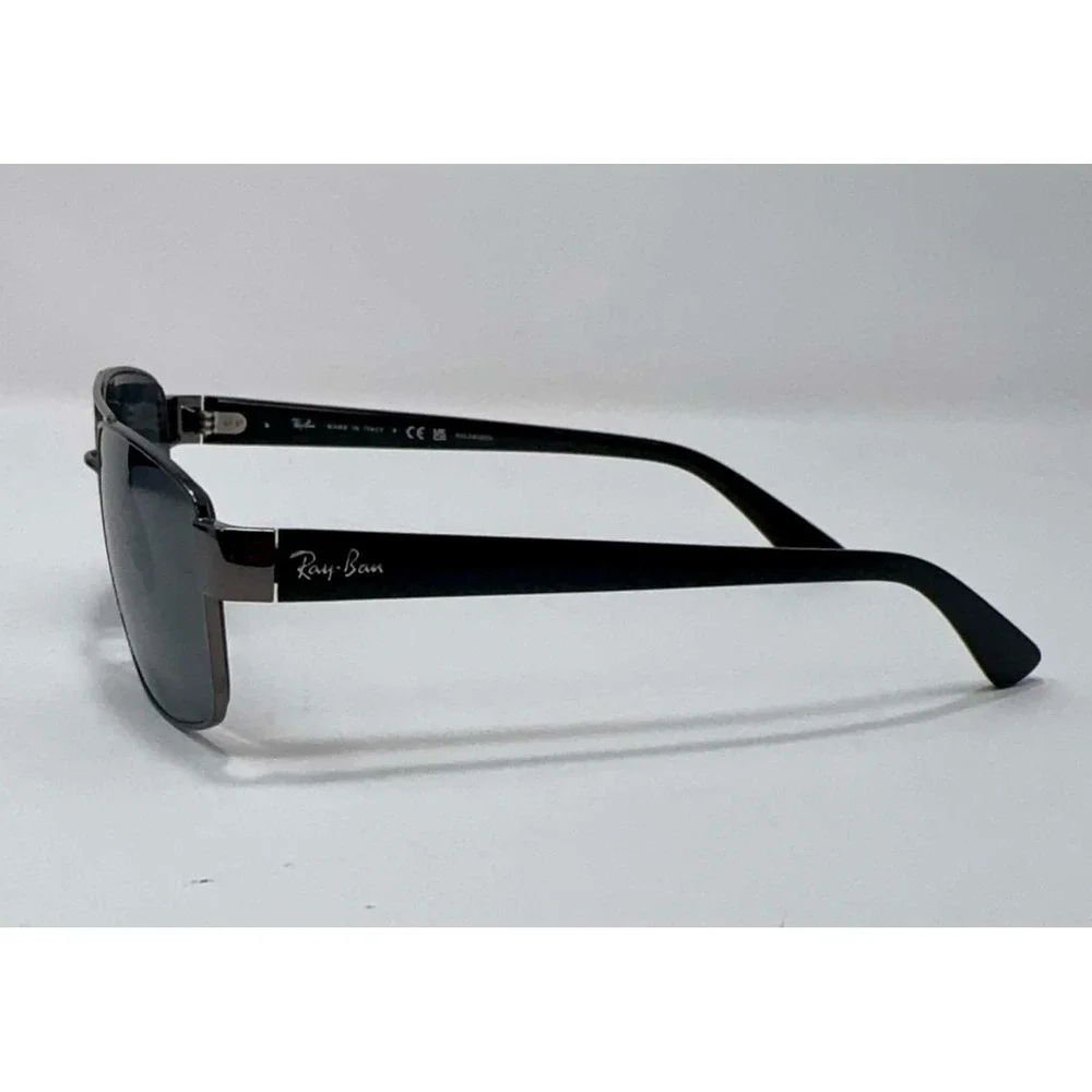 Ray-Ban RB3687 004/58 Polarized Sunglasses 58mm Gunmetal Blue Lens W/Case Italy